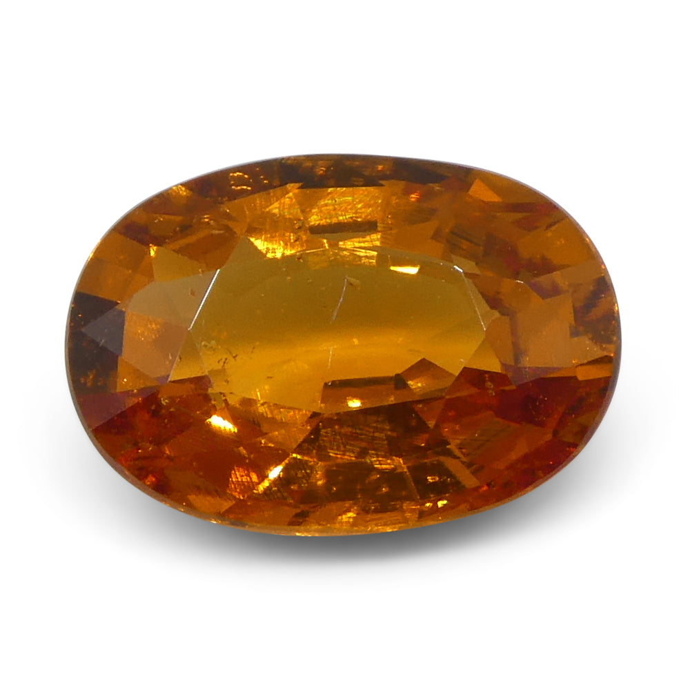 SkyJems 2.29ct Oval Fanta Orange Spessartine Garnet from Namibia, rare collector-grade gemstone