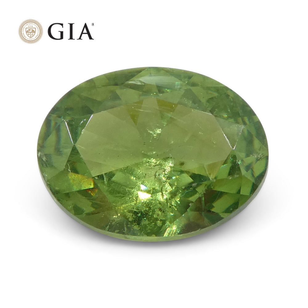 SkyJems 1.91ct Oval Green Demantoid Garnet, GIA Certified Unheated Rare Collector Gemstone
