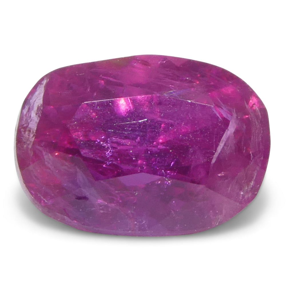 1.34ct Cushion Purplish Red Ruby GIA Certified Unheated - Skyjems Wholesale Gemstones