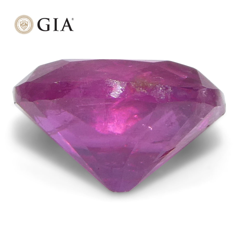 1.34ct Cushion Purplish Red Ruby GIA Certified Unheated - Skyjems Wholesale Gemstones