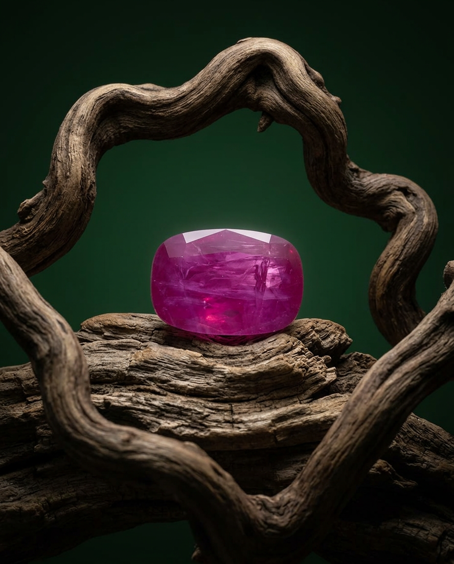 1.86ct Purplish Red Cushion Ruby from Vietnam, GIA Certified Unheated Natural Gemstone by SkyJems