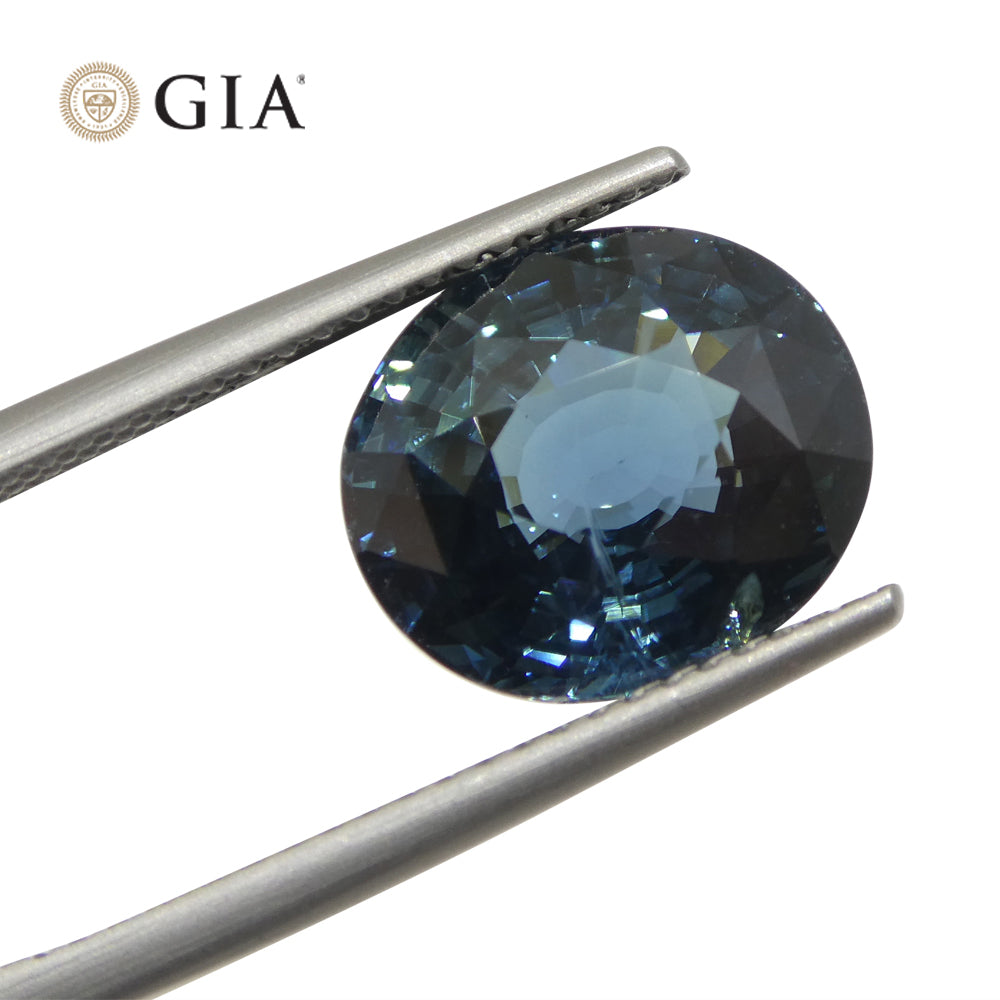 6.84ct Oval Teal Blue Mermaid Sapphire GIA Certified Ethiopia - Skyjems Wholesale Gemstones