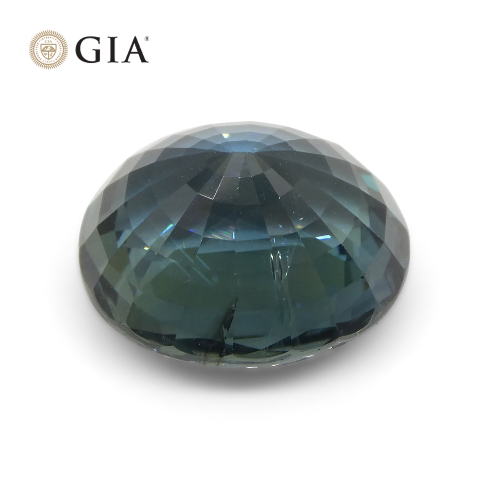 6.84ct Oval Teal Blue Mermaid Sapphire GIA Certified Ethiopia - Skyjems Wholesale Gemstones