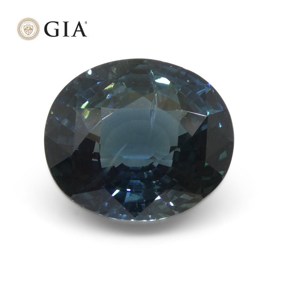 6.84ct Oval Teal Blue Mermaid Sapphire GIA Certified Ethiopia - Skyjems Wholesale Gemstones