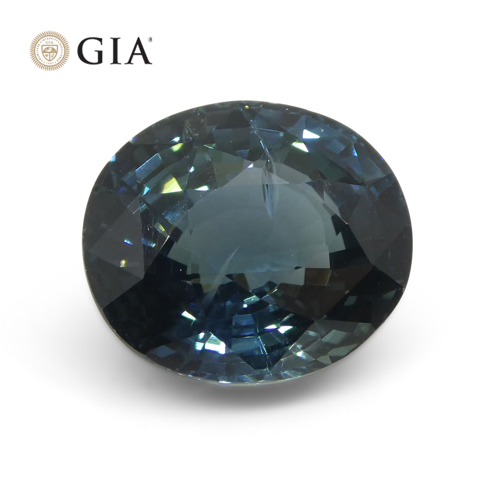 6.84ct Oval Teal Blue Mermaid Sapphire GIA Certified Ethiopia - Skyjems Wholesale Gemstones