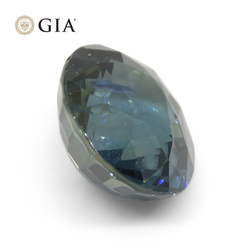 6.84ct Oval Teal Blue Mermaid Sapphire GIA Certified Ethiopia - Skyjems Wholesale Gemstones