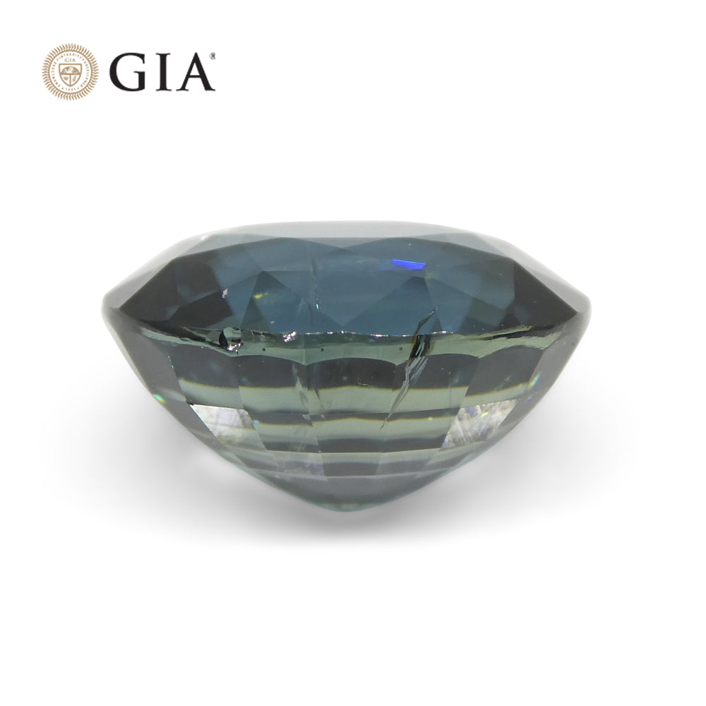 6.84ct Oval Teal Blue Mermaid Sapphire GIA Certified Ethiopia - Skyjems Wholesale Gemstones