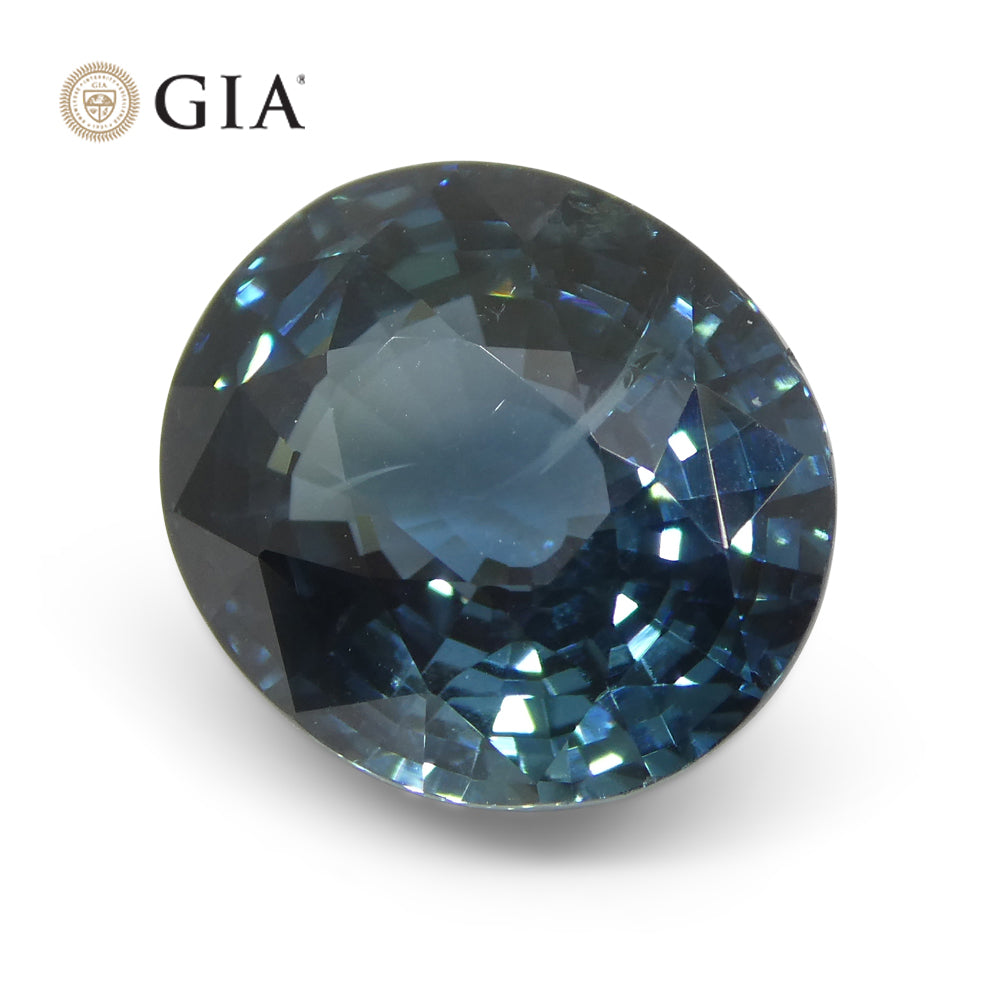 6.84ct Oval Teal Blue Mermaid Sapphire GIA Certified Ethiopia - Skyjems Wholesale Gemstones