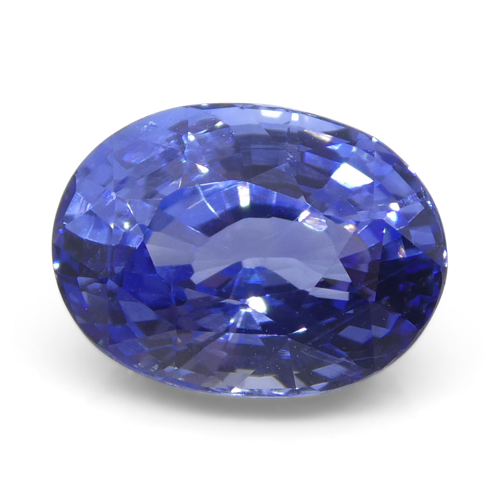 3.65ct Oval Blue Sapphire from Sri Lanka, GIA Certified Natural Gemstone by SkyJems Canadian Gem Experts