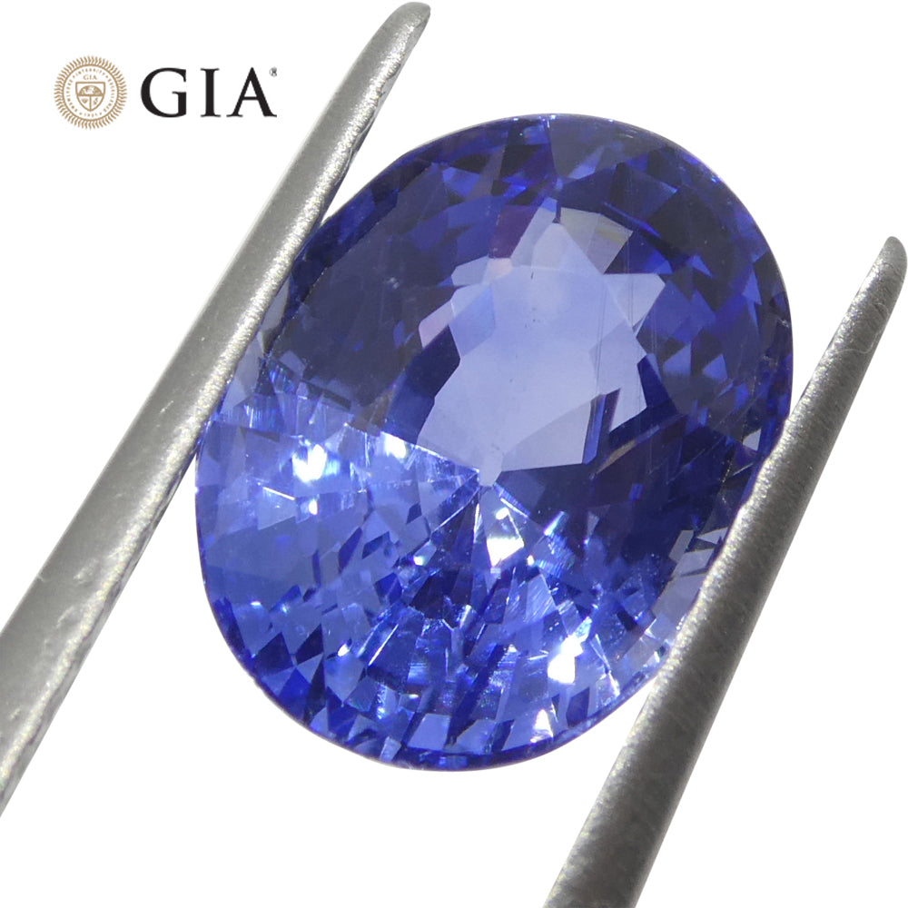 3.65ct Oval Blue Sapphire from Sri Lanka, GIA Certified Natural Gemstone by SkyJems Canadian Gem Experts