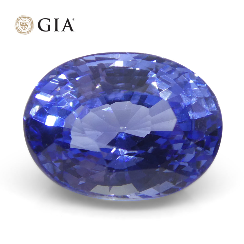 3.65ct Blue Sapphire from Sri Lanka, GIA Certified Natural Oval Gemstone by SkyJems Canadian Gem Experts