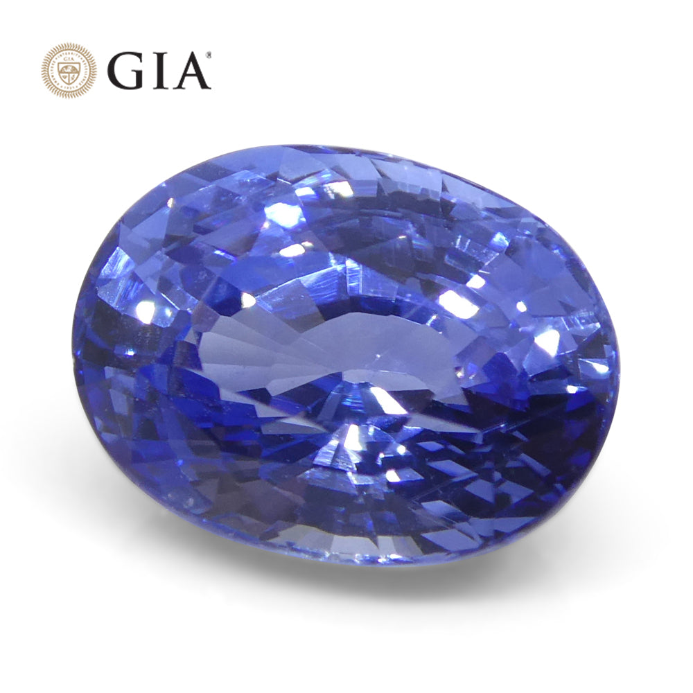 3.65ct Blue Sapphire from Sri Lanka, GIA certified oval gemstone by SkyJems, premium natural blue corundum