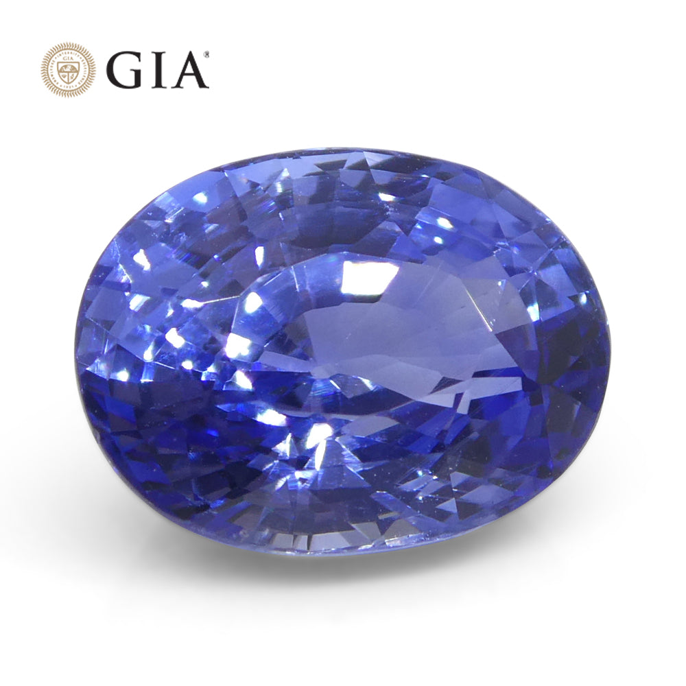 3.65ct Blue Oval Sapphire from Sri Lanka, GIA Certified Natural Gemstone by SkyJems Canadian Gem Experts