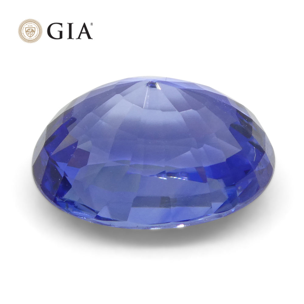 3.65ct Oval Blue Sapphire from Sri Lanka, GIA Certified Natural Gemstone by SkyJems Canadian Gem Experts