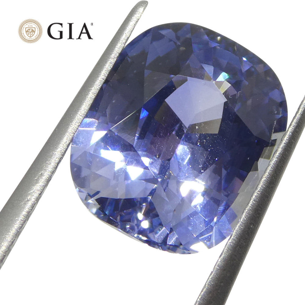 4.12ct Natural Blue Cushion Sapphire from Sri Lanka, GIA Certified Unheated Gemstone by SkyJems