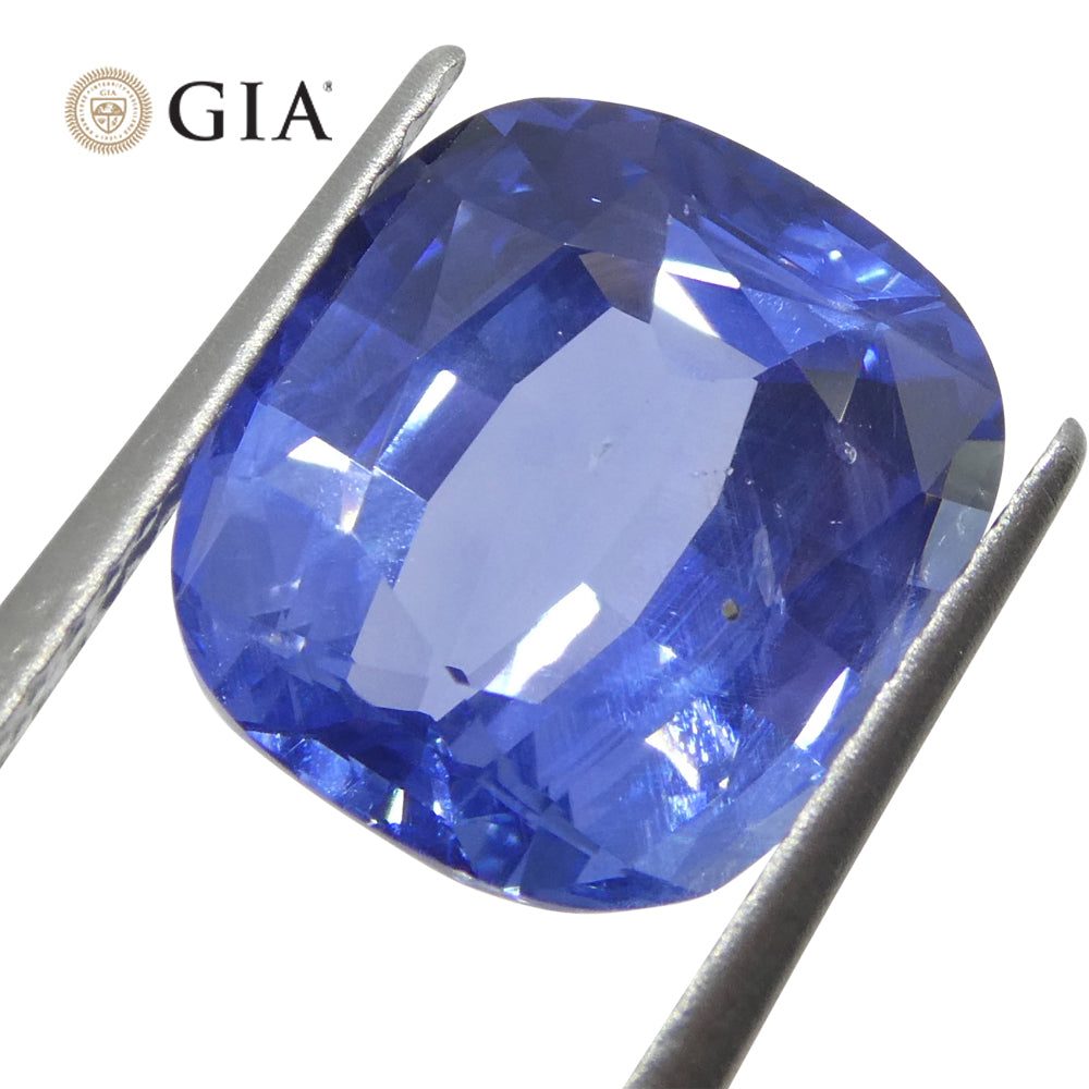 5.09ct Cushion Blue Sapphire GIA Certified Sri Lanka Unheated - Skyjems Wholesale Gemstones