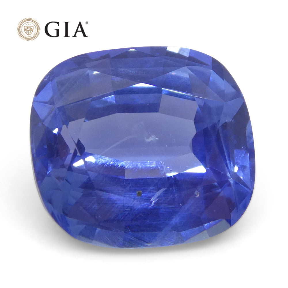 5.09ct Cushion Blue Sapphire GIA Certified Sri Lanka Unheated - Skyjems Wholesale Gemstones