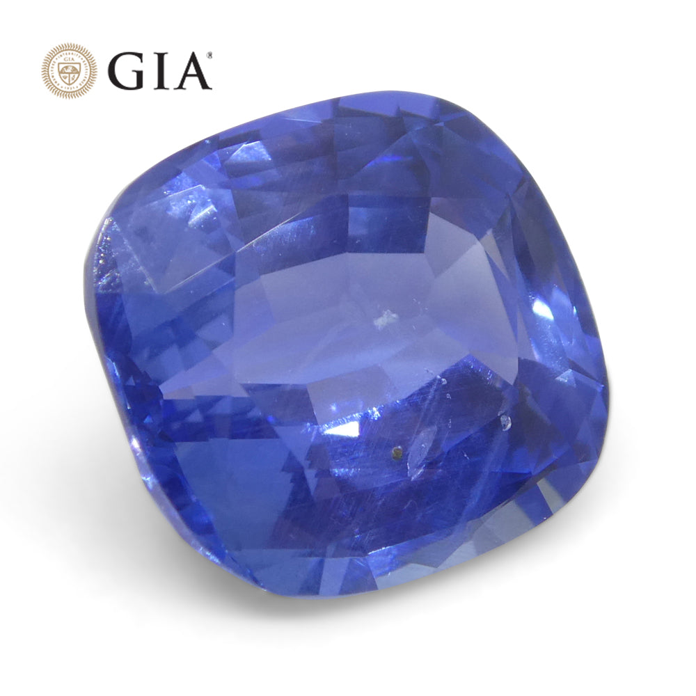 5.09ct Cushion Blue Sapphire GIA Certified Sri Lanka Unheated - Skyjems Wholesale Gemstones