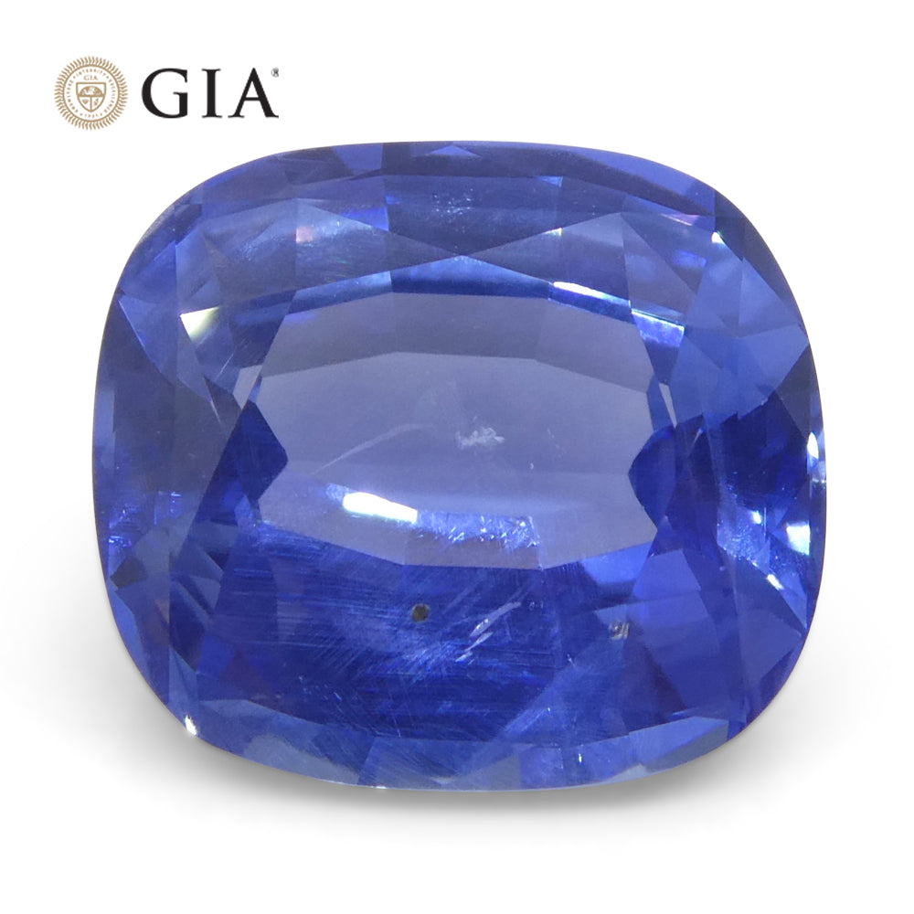 5.09ct Cushion Blue Sapphire GIA Certified Sri Lanka Unheated - Skyjems Wholesale Gemstones