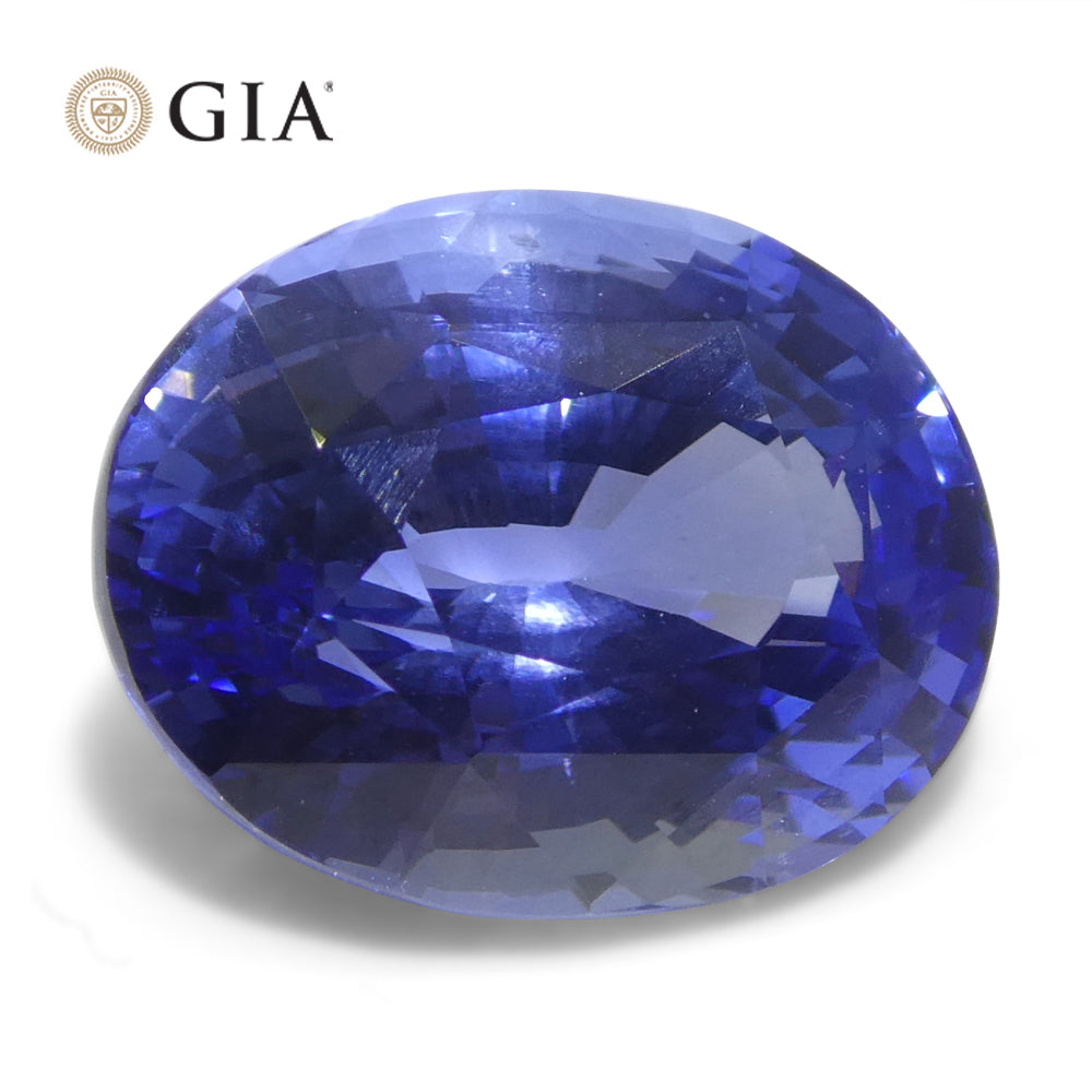 6.52ct Oval Blue Sapphire from Sri Lanka, GIA certified natural gemstone by SkyJems, premium Ceylon blue corundum