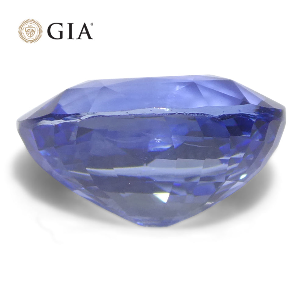 6.52ct Oval Blue Sapphire from Sri Lanka, GIA certified natural gemstone by SkyJems, premium Ceylon blue corundum