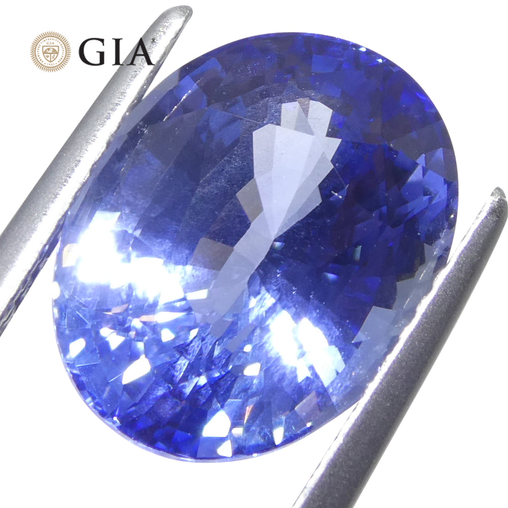 6.52ct Oval Blue Sapphire from Sri Lanka, GIA certified natural gemstone by SkyJems, premium Ceylon blue corundum