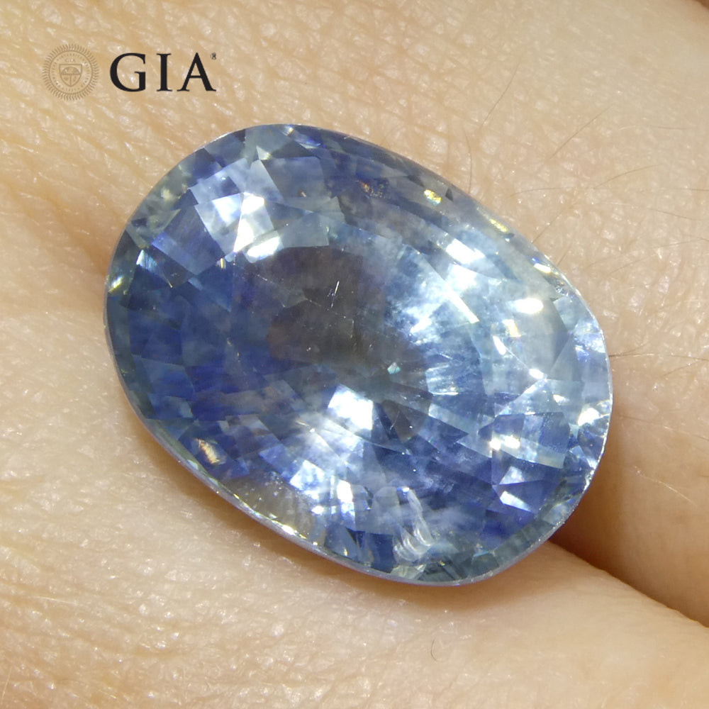 14.12ct Oval Blue Sapphire GIA Certified Madagascar - Skyjems Wholesale Gemstones