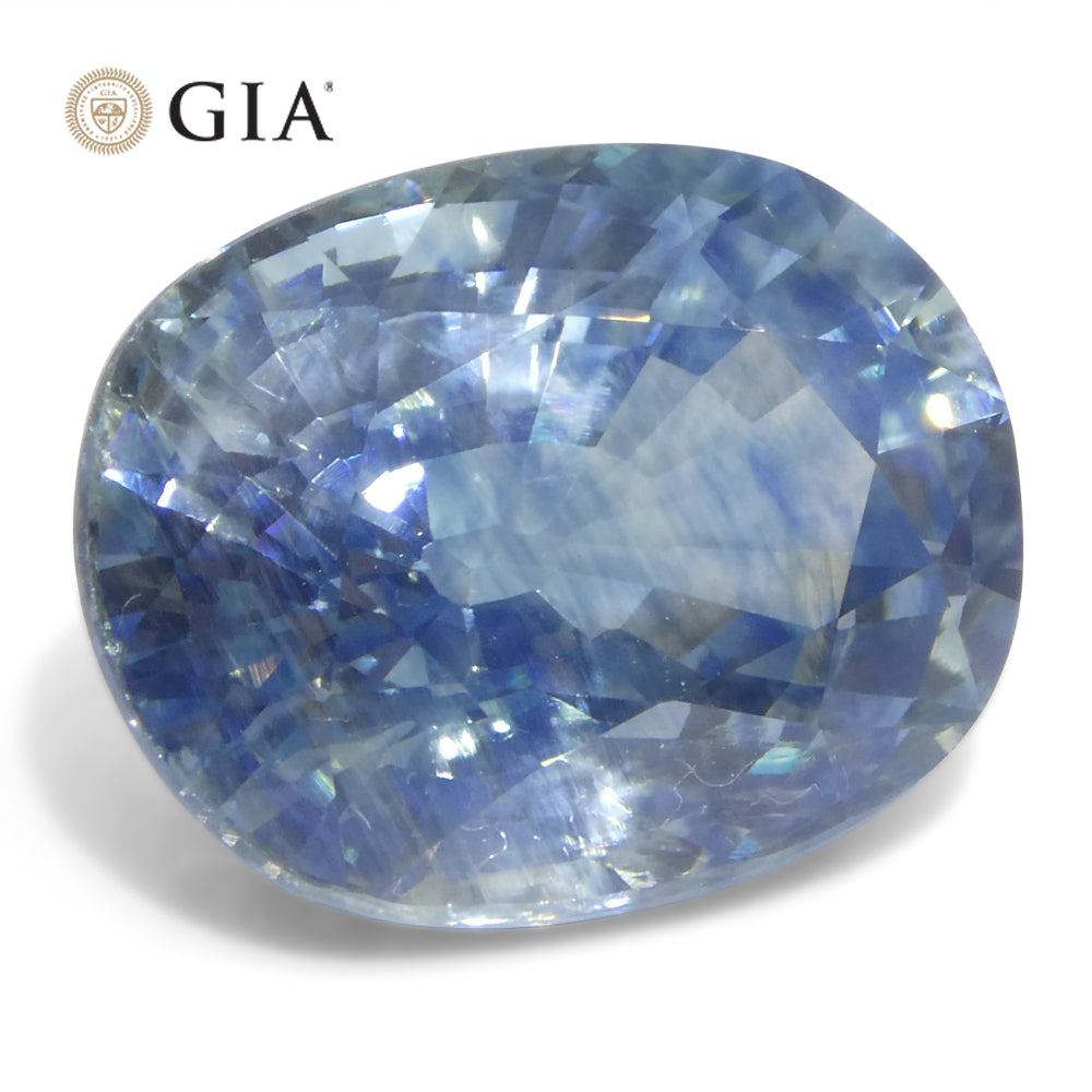 14.12ct Oval Blue Sapphire GIA Certified Madagascar - Skyjems Wholesale Gemstones