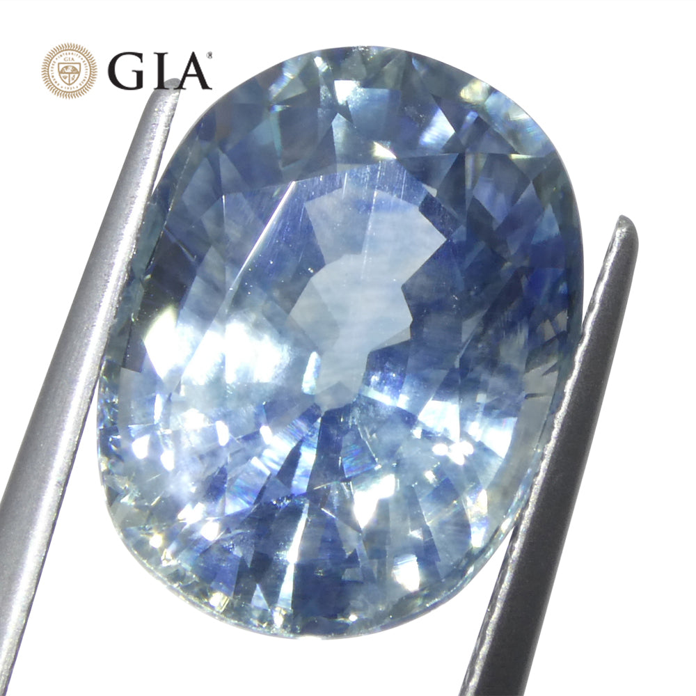 14.12ct Oval Blue Sapphire GIA Certified Madagascar - Skyjems Wholesale Gemstones