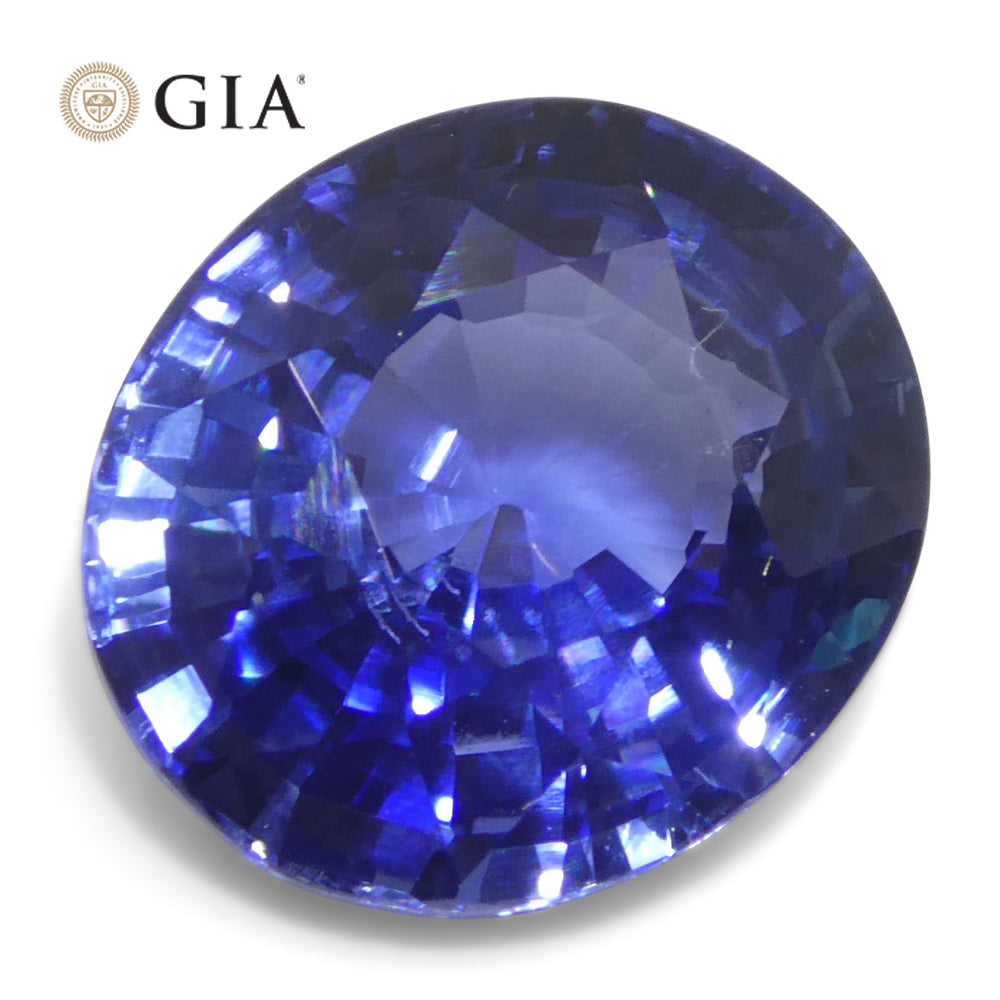 5.79ct Blue Sapphire from Sri Lanka, oval-cut natural gemstone, GIA certified, premium quality by SkyJems Canadian gem specia