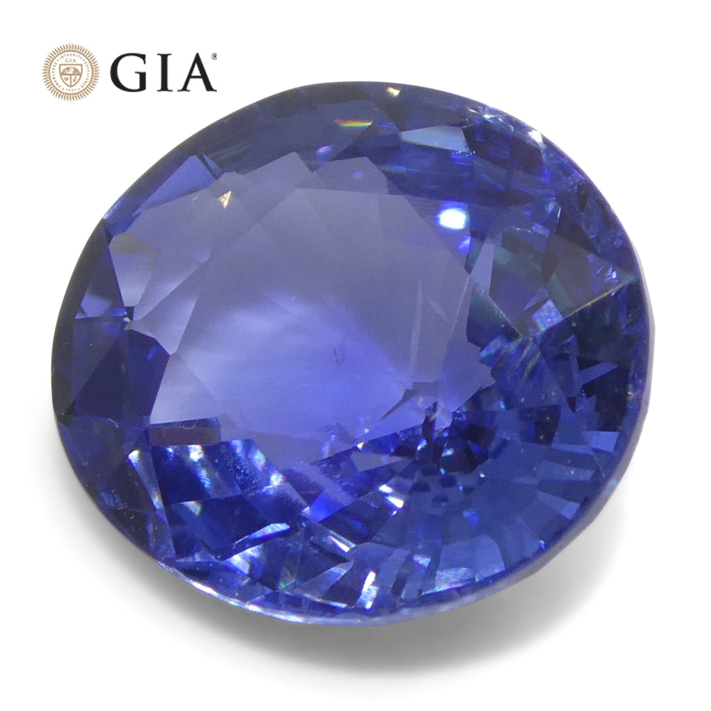 5.79ct Blue Sapphire from Sri Lanka, GIA certified oval gemstone by SkyJems, premium natural blue corundum