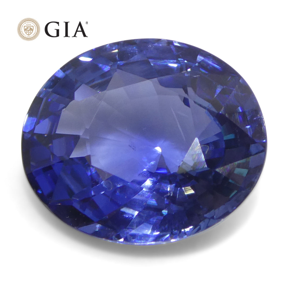 5.79ct Blue Sapphire from Sri Lanka, GIA certified oval gemstone by SkyJems, premium natural blue corundum