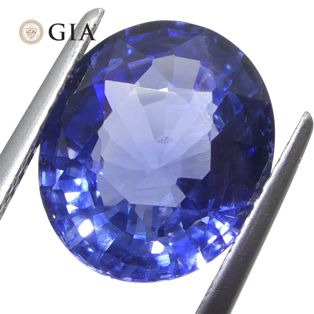 5.79ct Blue Sapphire from Sri Lanka, oval-cut natural gemstone, GIA certified, premium SkyJems collection