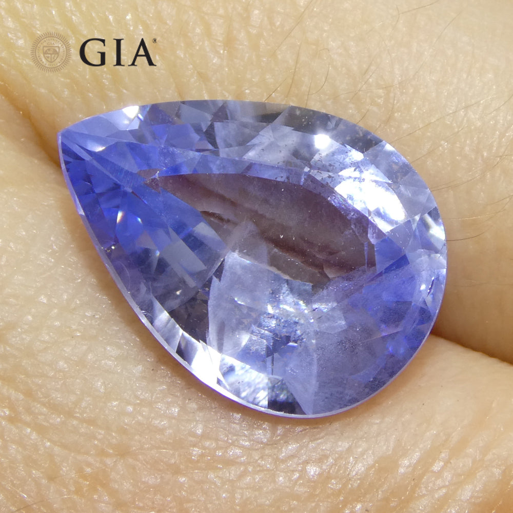 10.62ct Pear Blue Sapphire GIA Certified Sri Lanka - Skyjems Wholesale Gemstones