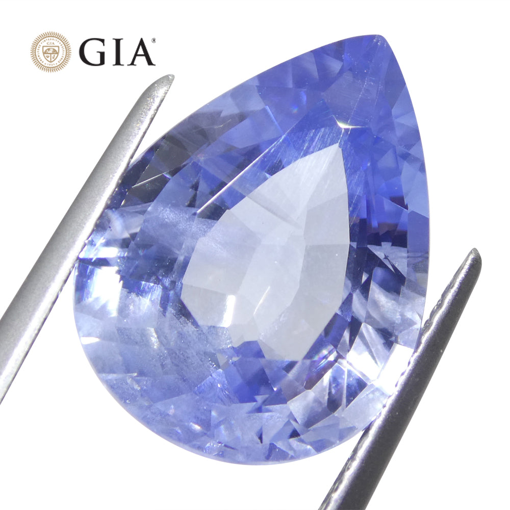 10.62ct Pear Blue Sapphire GIA Certified Sri Lanka - Skyjems Wholesale Gemstones