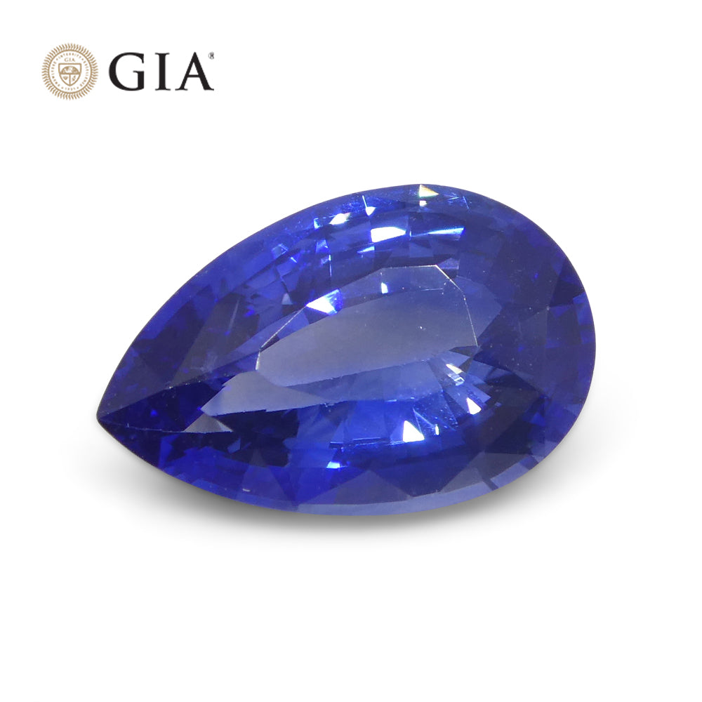 2.40ct Blue Pear Sapphire from Sri Lanka, GIA Certified Natural Gemstone by SkyJems Canadian Gem Experts