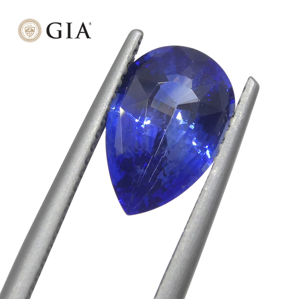 2.40ct Blue Pear Sapphire from Sri Lanka, GIA Certified Natural Gemstone by SkyJems Canadian Gem Experts