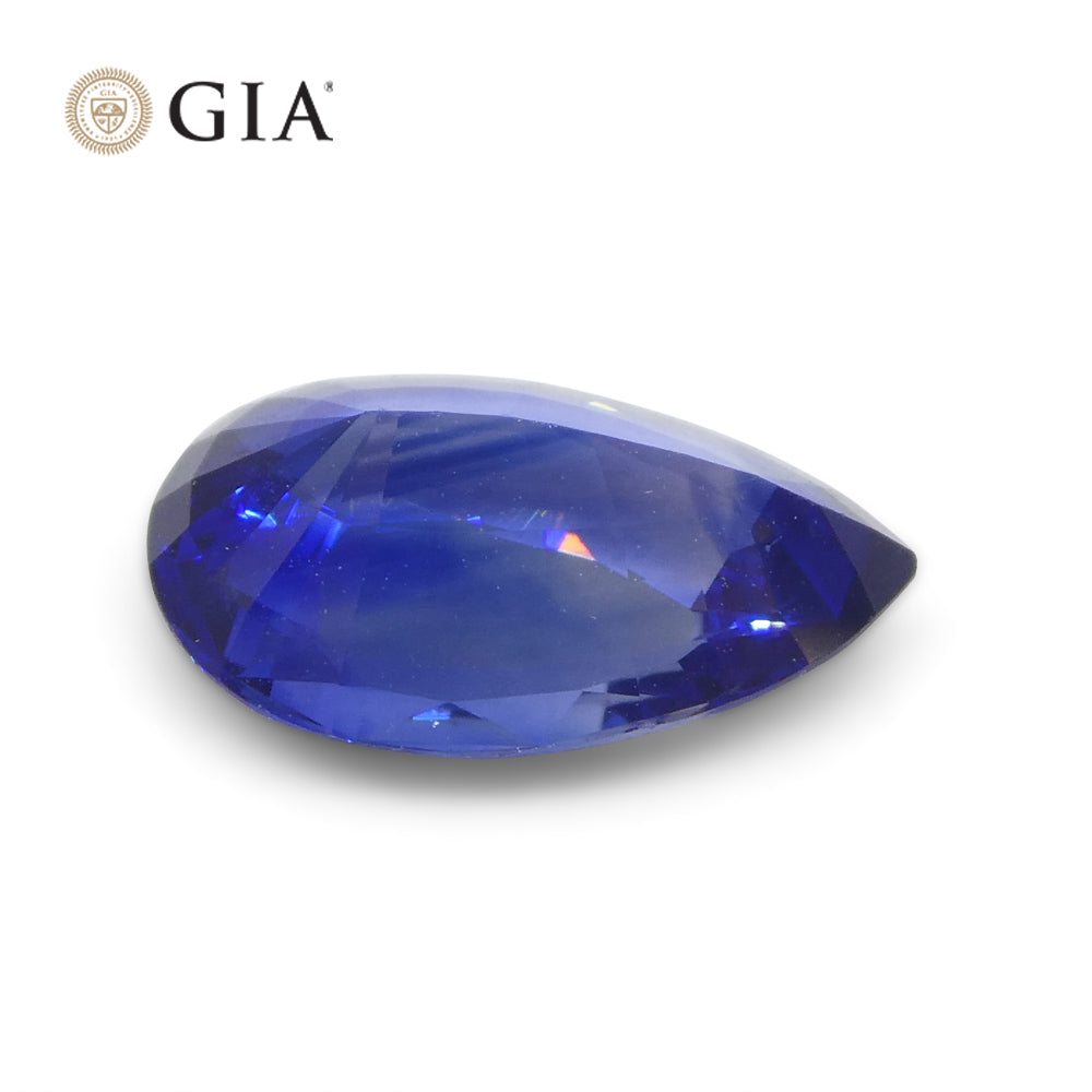 2.40ct Blue Pear Sapphire from Sri Lanka, GIA Certified Natural Gemstone by SkyJems Canadian Gem Experts