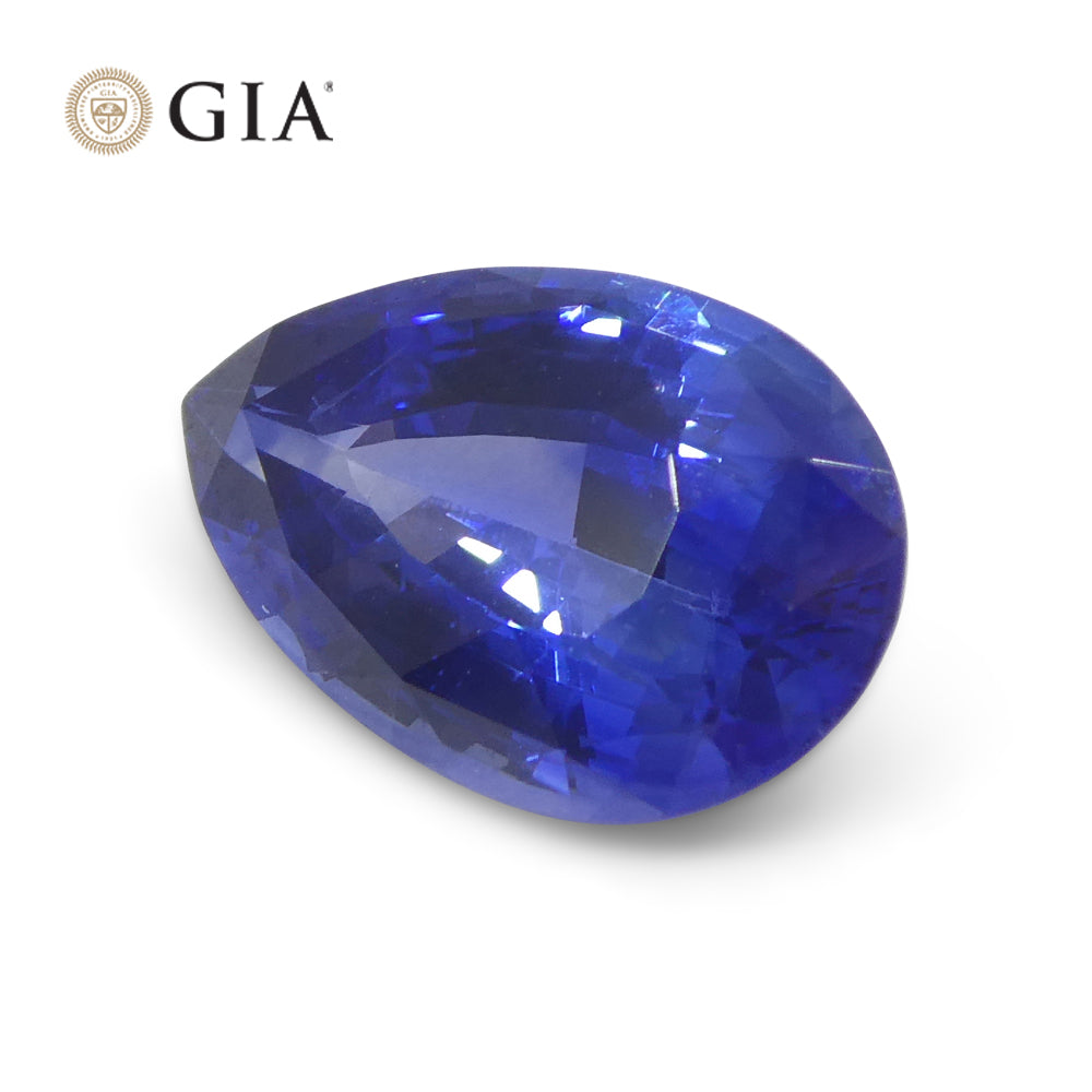 2.40ct Blue Pear Sapphire from Sri Lanka, GIA Certified Natural Gemstone by SkyJems Canadian Gem Experts