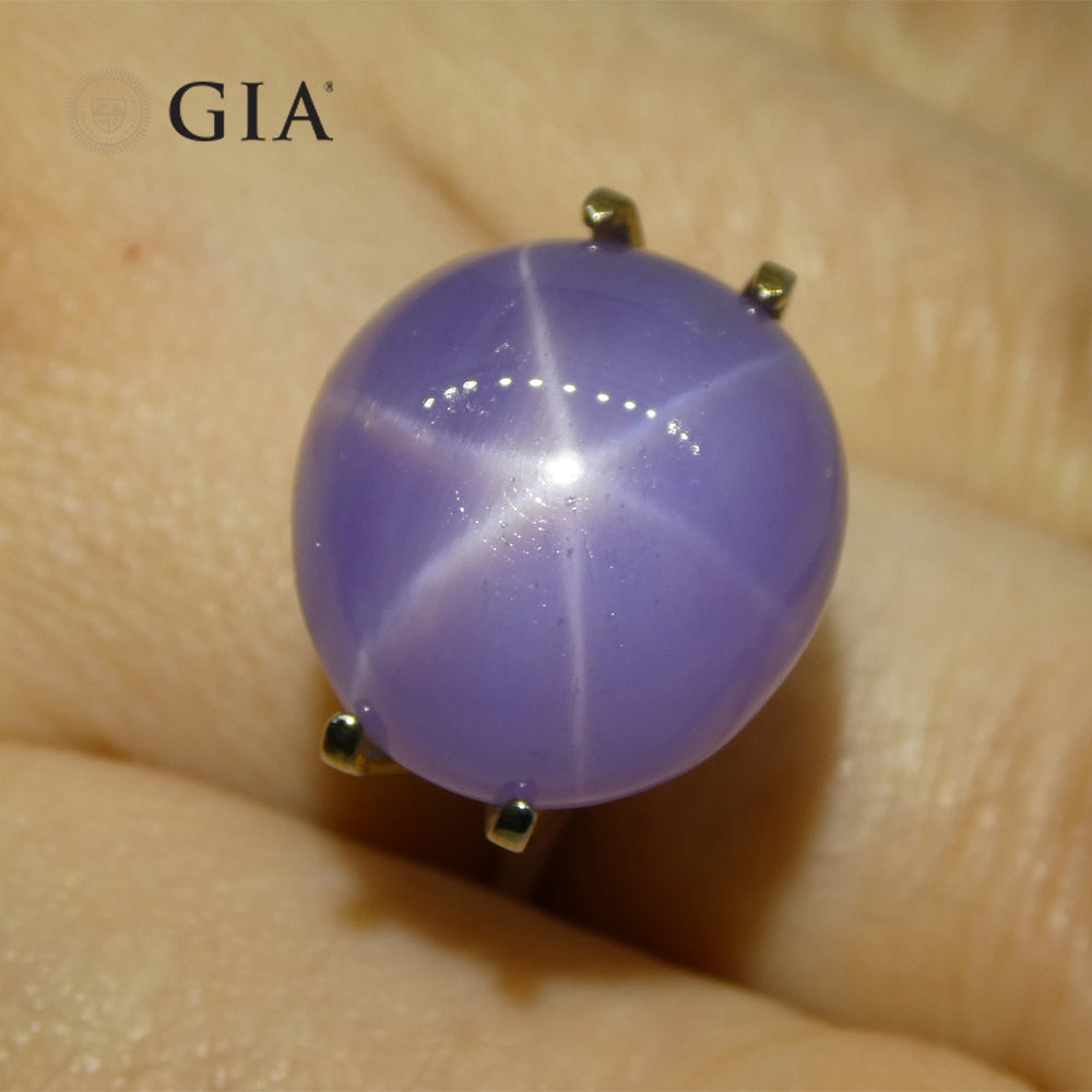 26.92ct Oval Double Cabochon Violetish Blue to Purple Star Sapphire GIA Certified Sri Lanka - Skyjems Wholesale Gemstones