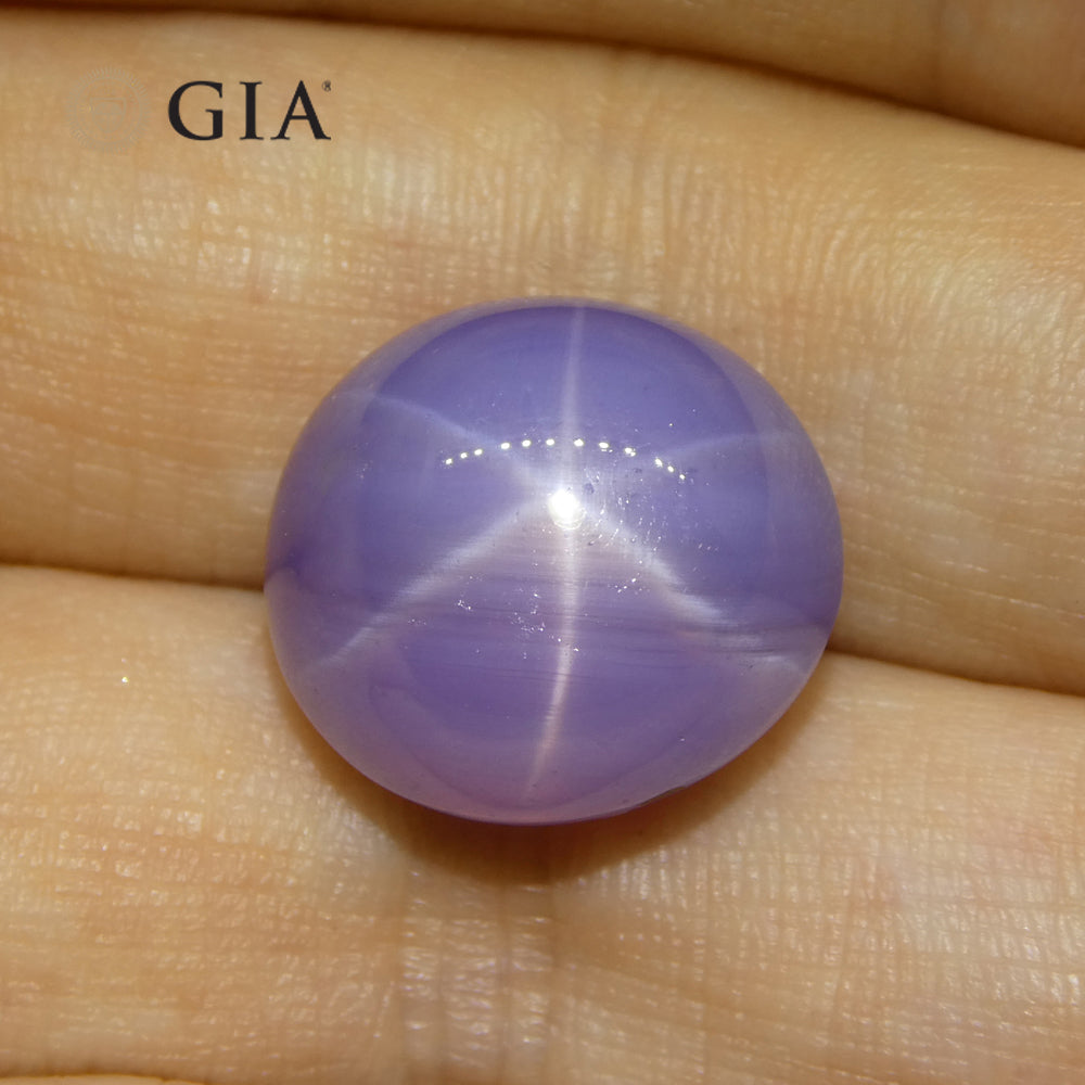 26.92ct Oval Double Cabochon Violetish Blue to Purple Star Sapphire GIA Certified Sri Lanka - Skyjems Wholesale Gemstones