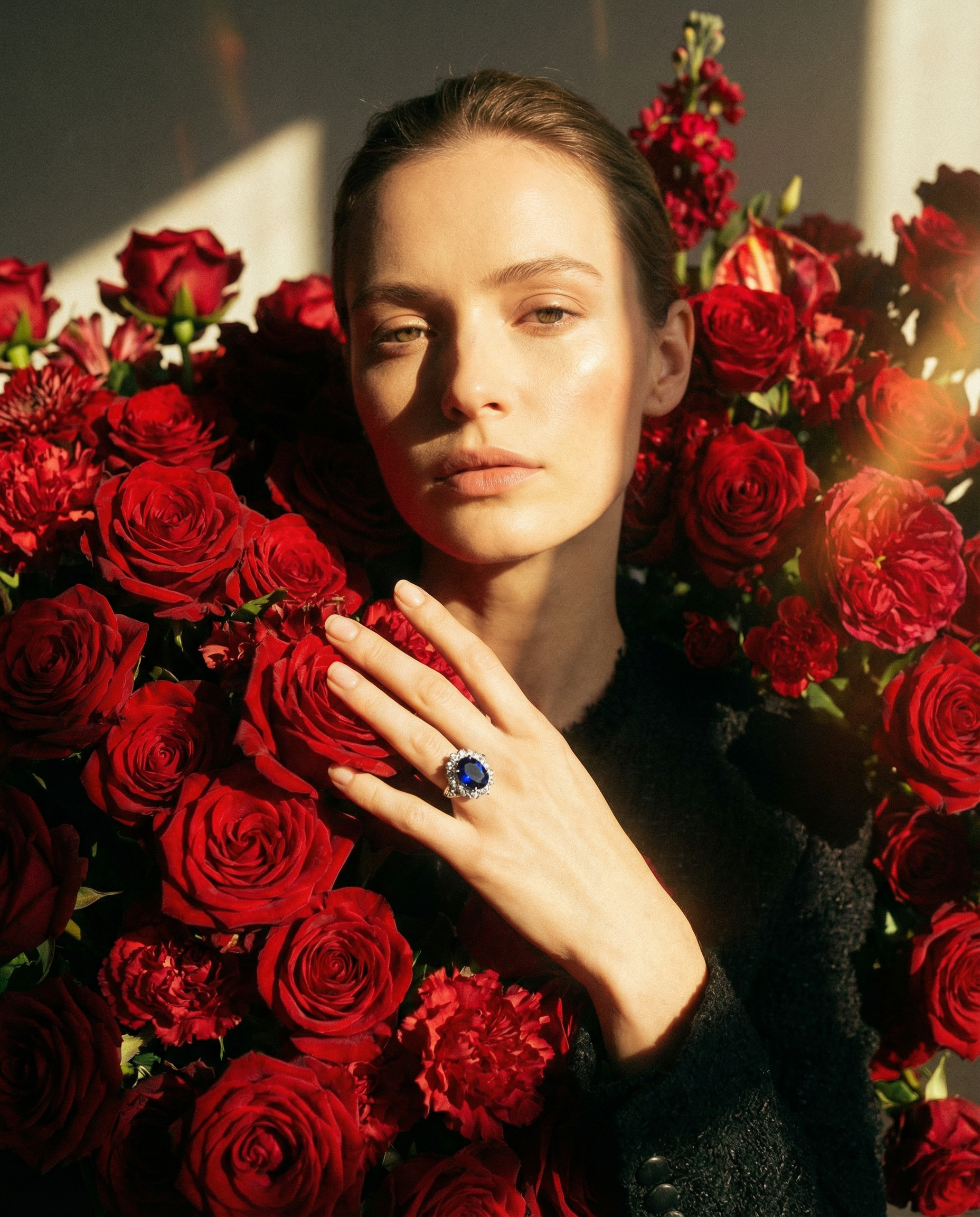 3.23ct Cushion Blue Sapphire, Diamond Engagement Ring set in Platinum, GIA Certified Thailand - Skyjems Wholesale Gemstones