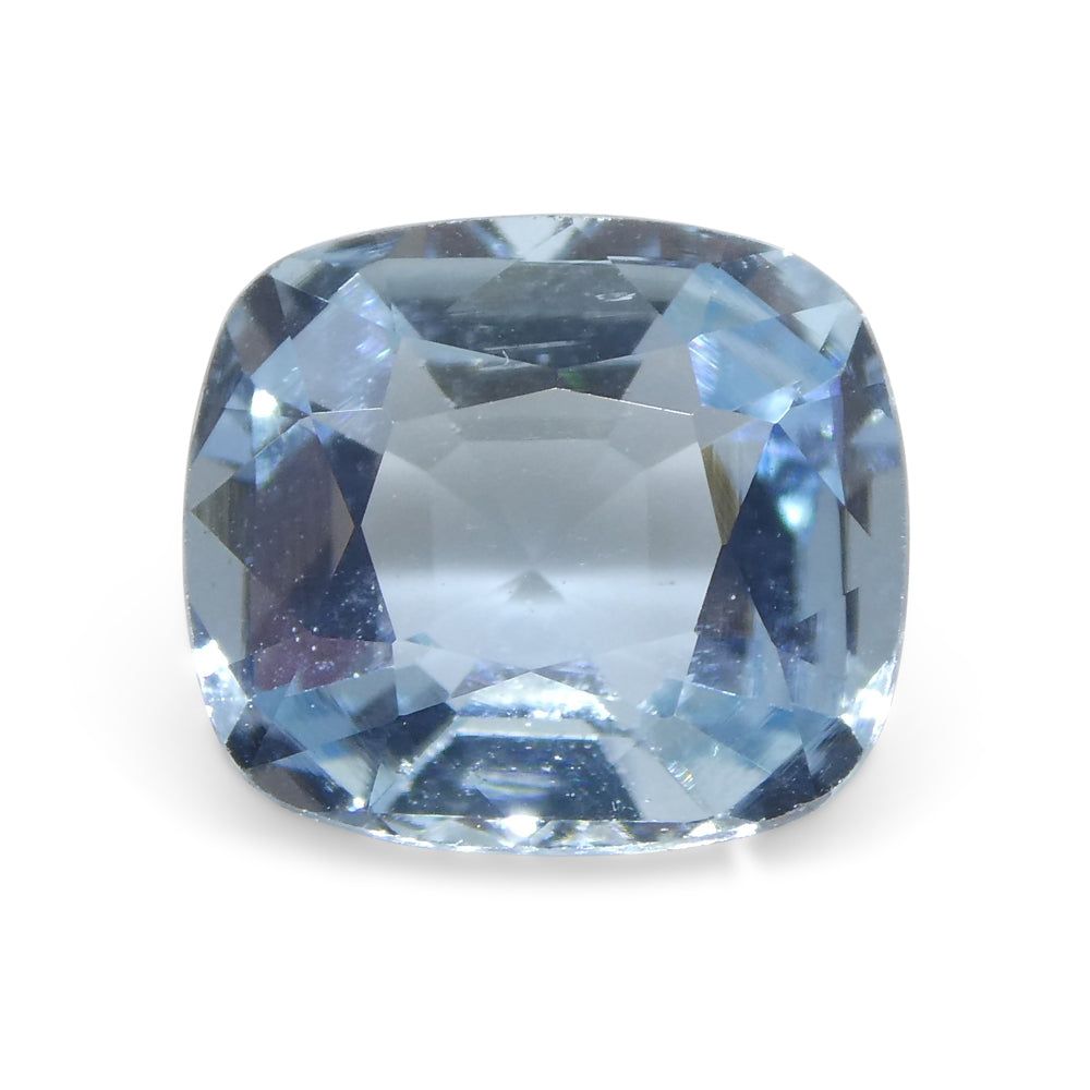 3.01ct Brazilian Blue Aquamarine Cushion Gemstone from SkyJems, Rare Beryl Collector's Gem with Medium Light Color