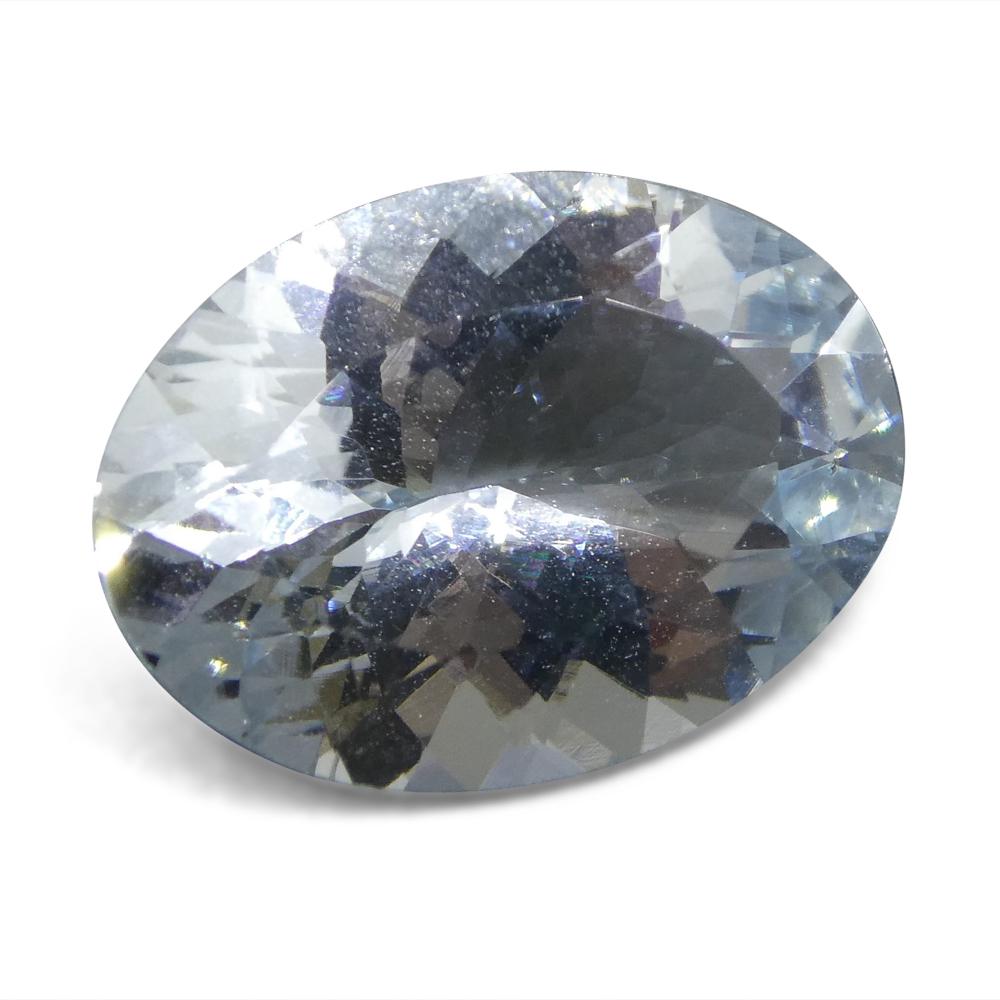4.66 ct Brazilian Blue Oval Aquamarine Beryl Gemstone from SkyJems, Precision-Cut for Brilliant Clarity and Color