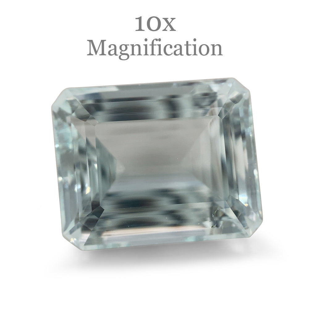 SkyJems 24ct Brazilian Aquamarine, vivid blue emerald-cut gemstone with exceptional clarity and brilliance