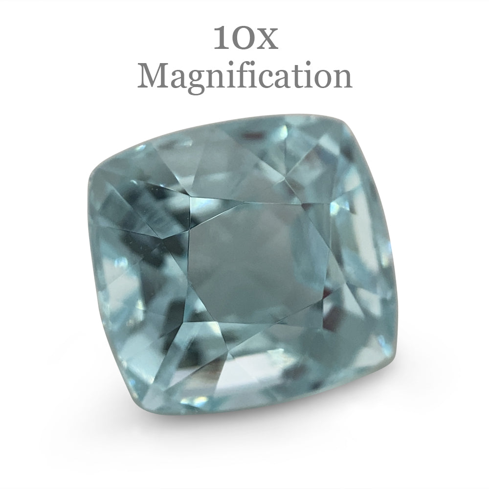 5.43ct Brazilian Cushion-Cut Blue Aquamarine Gemstone from SkyJems Rare Gem Collection