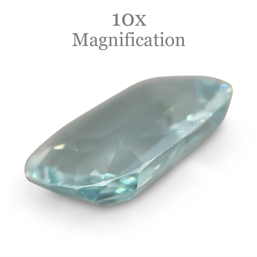 Stunning 15.84ct Brazilian Cushion Aquamarine, Greenish Blue, GIA Certified by SkyJems Gemstones Canada