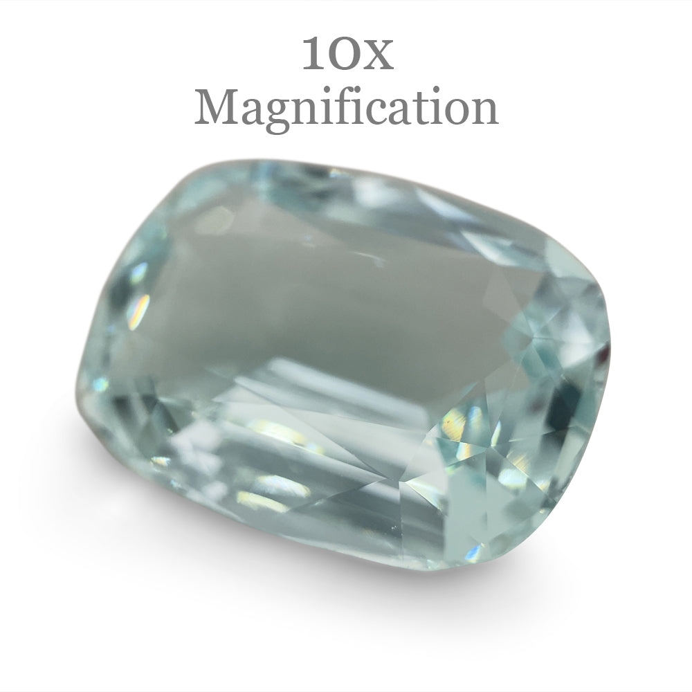 Stunning 15.84ct Brazilian Cushion Aquamarine, GIA Certified Blue Gemstone from SkyJems' Premium Collection
