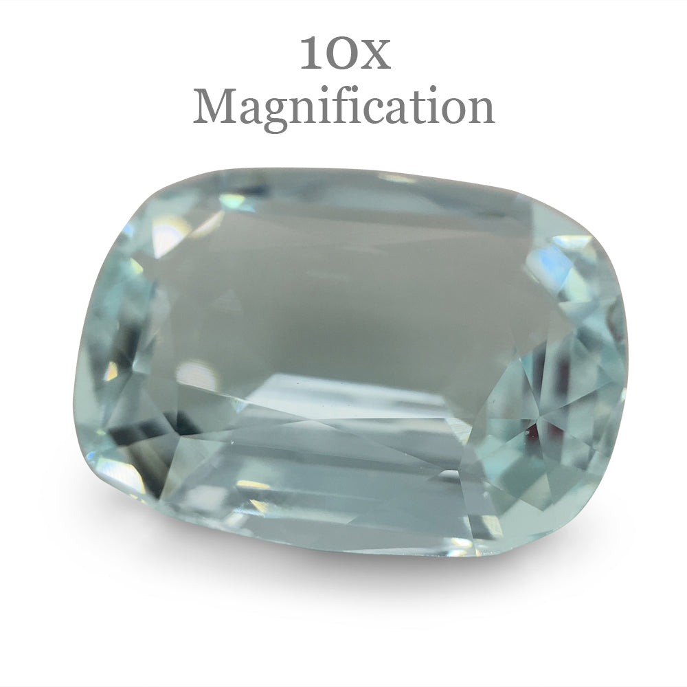 15.84ct Brazilian Greenish Blue Cushion Aquamarine, GIA Certified Natural Beryl from SkyJems Gemstones Canada