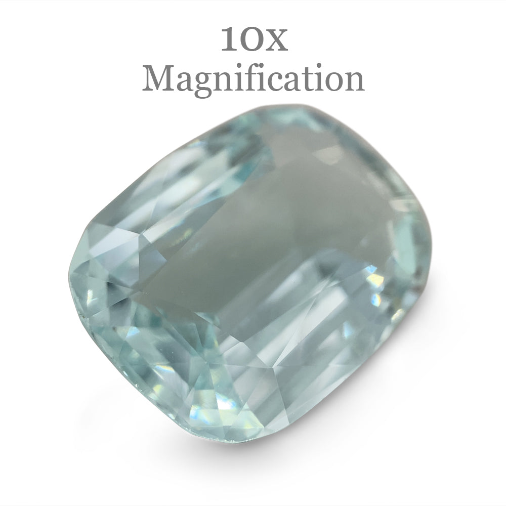 Stunning 15.84ct Brazilian Cushion Aquamarine, Greenish Blue, GIA Certified by SkyJems Canadian Gemstone Experts